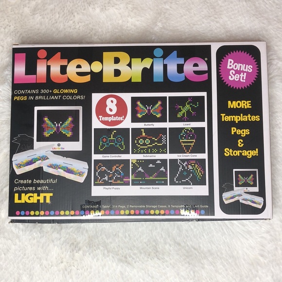 Light Brite Bonus Set More Templates, Pegs and Storage Hasbro - Picture 5 of 8